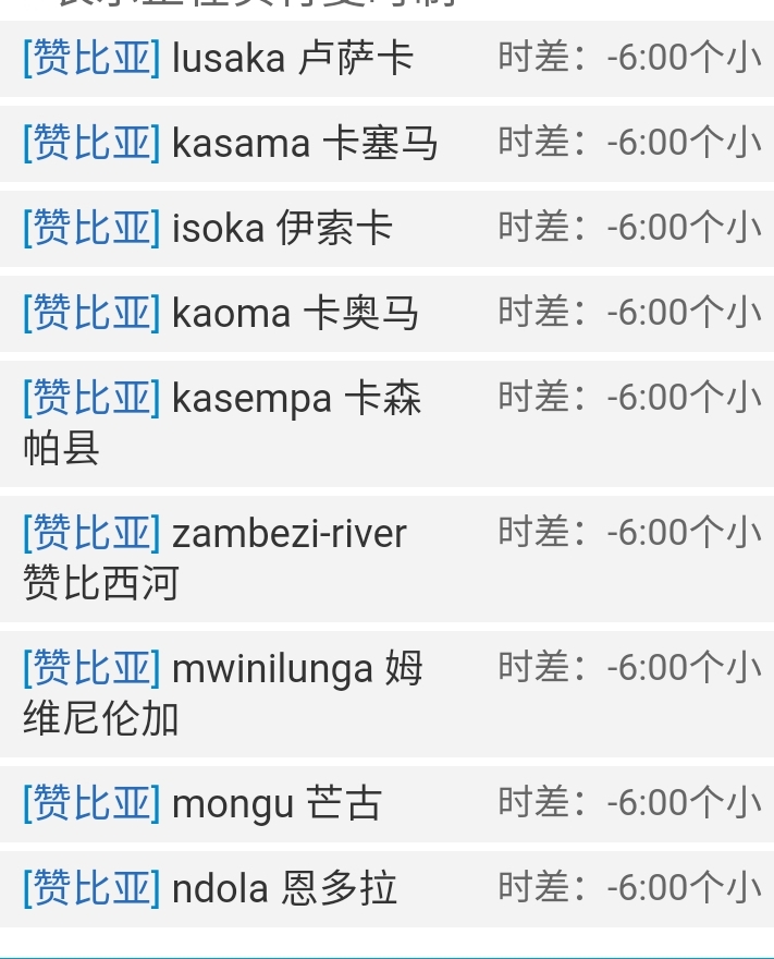赞比亚时间现在几点_赞比亚时差_赞比亚时间与中国时差